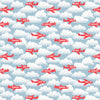 Long-Sleeve Tee - Airplanes Red & Blue