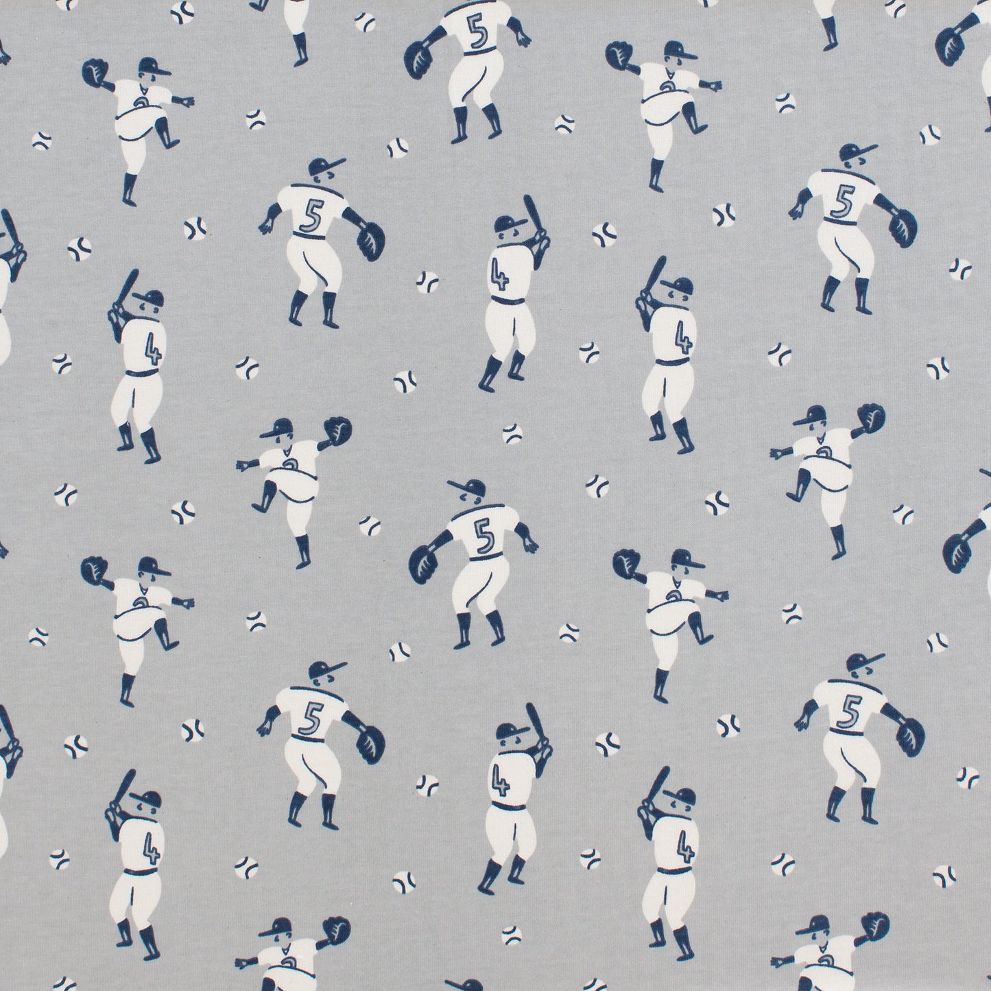 Sweatshirt - Baseball Grey & Midnight Blue