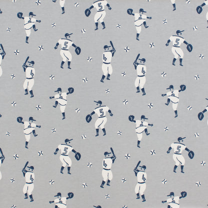 Sweatshirt - Baseball Grey & Midnight Blue