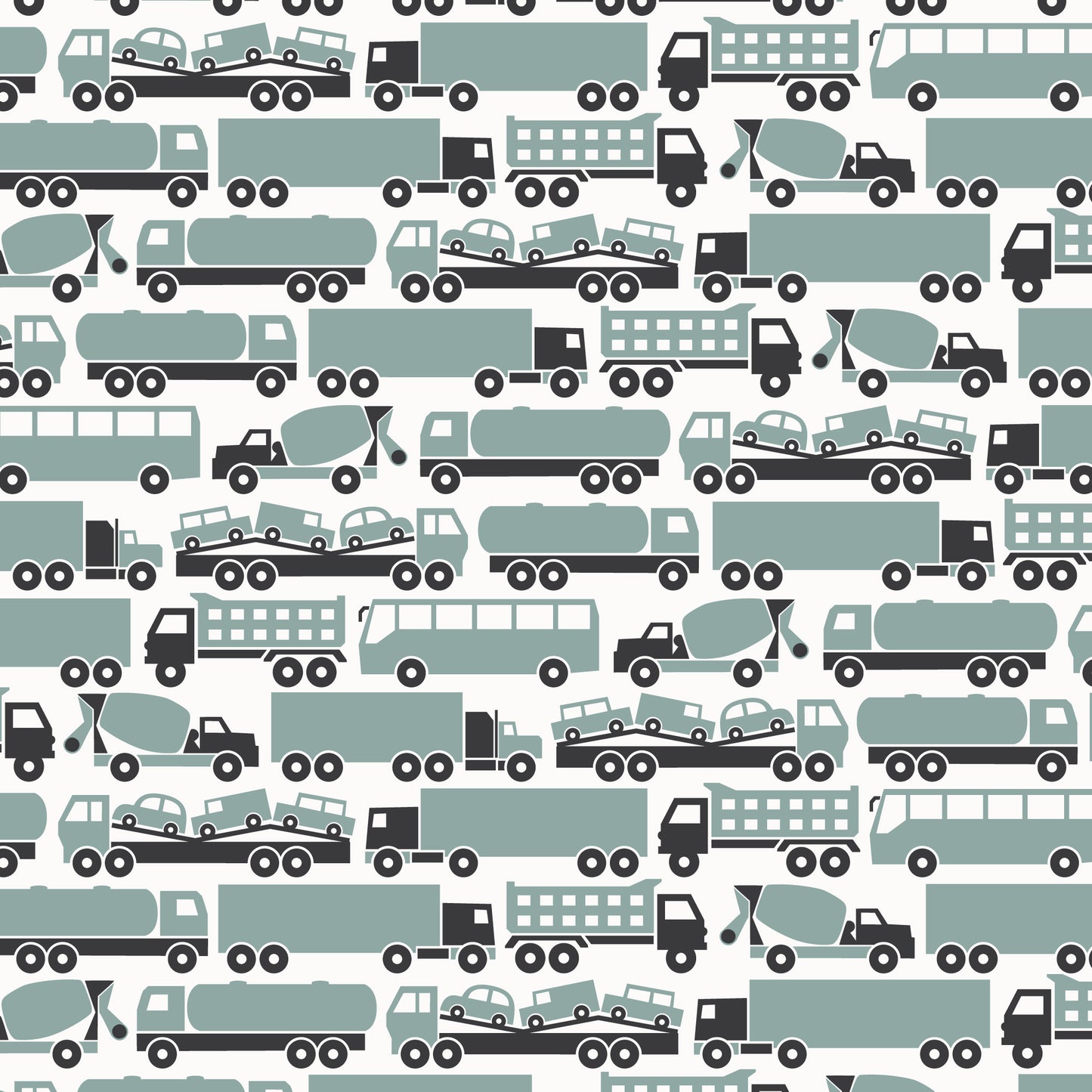 Fitted Crib Sheet - Big Rigs Surf Blue