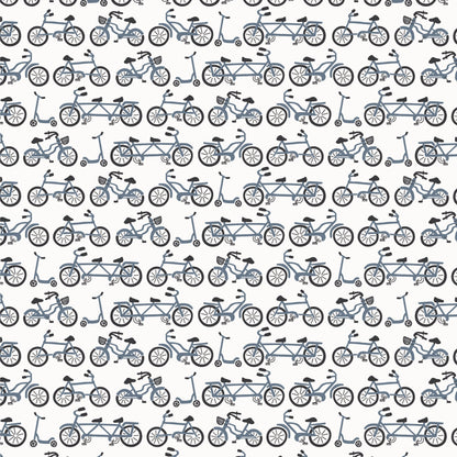 Summer Romper - Bikes Slate Blue