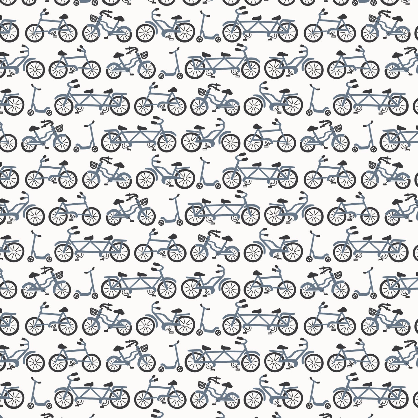 Long-Sleeve Snapsuit - Bikes Slate Blue