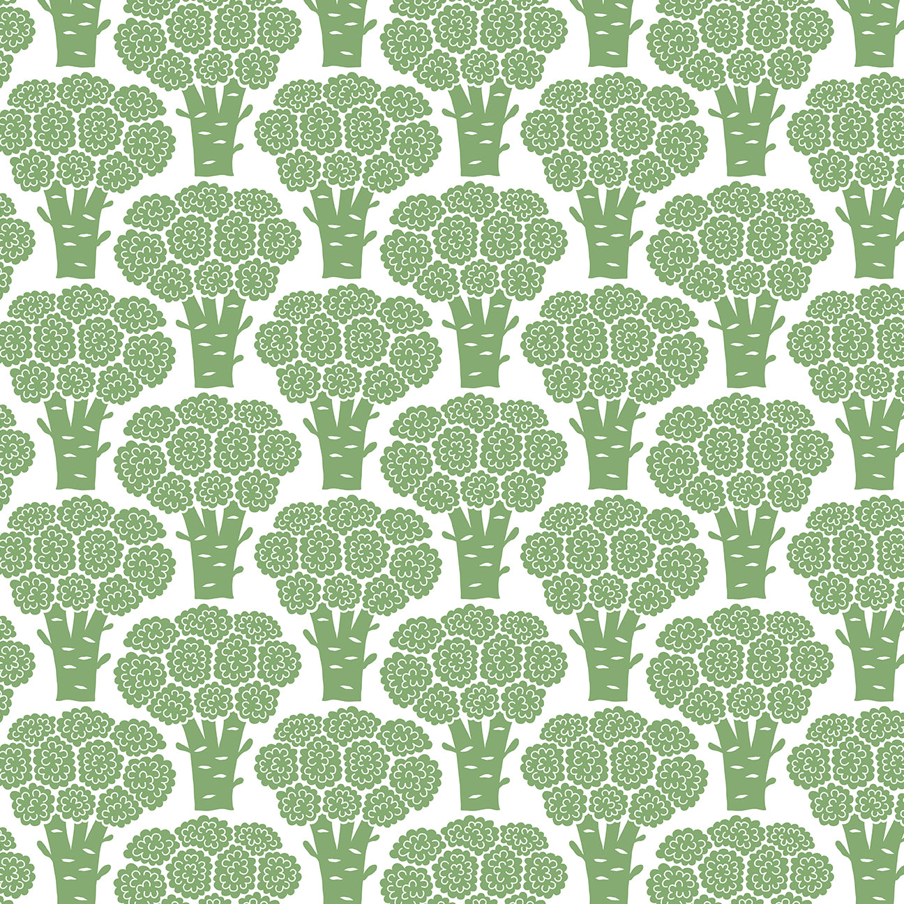 French Terry Blanket Broccoli Green Winter Water Factory