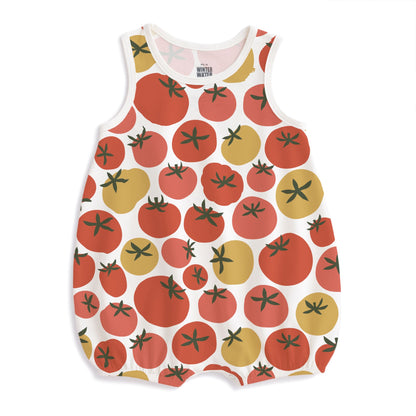 Bubble Romper - Tomatoes Red & Yellow