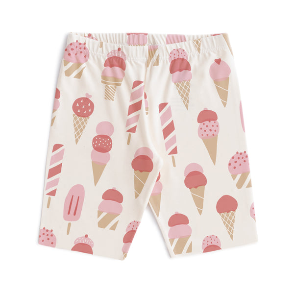 Bike Shorts - Ice Cream Red & Pink