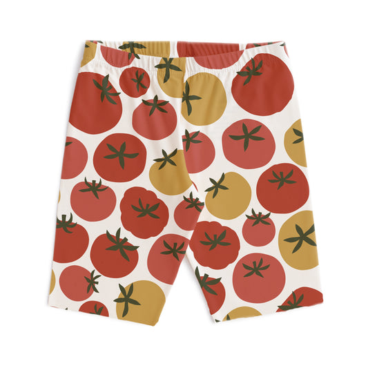 Bike Shorts - Tomatoes Red & Yellow