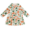Chicago Dress - Gourds & Pumpkins Green & Orange