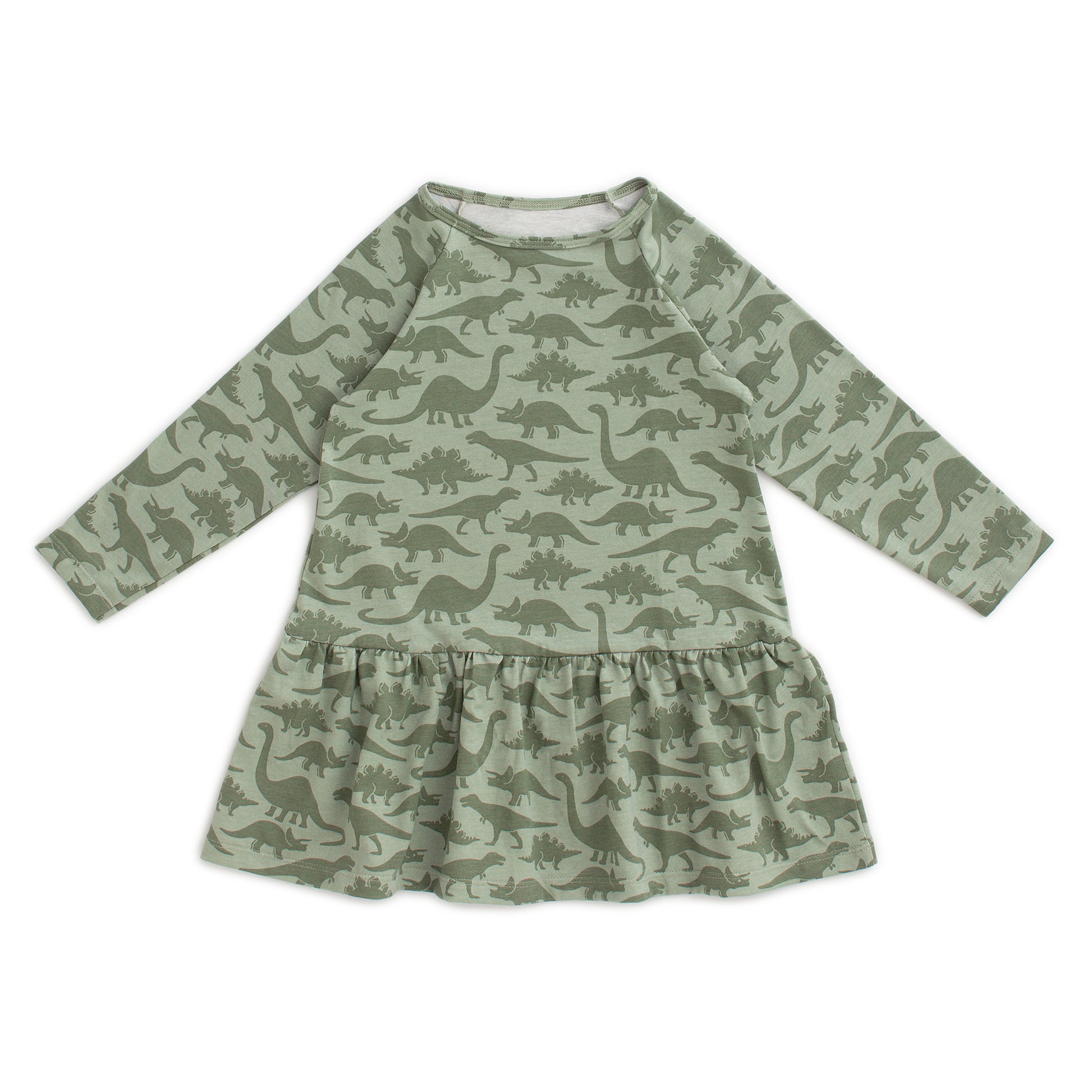Kids Chicago Dress - Dinosaurs Sage 6 Kids Chicago Dress - Dinosaurs Sage 6
