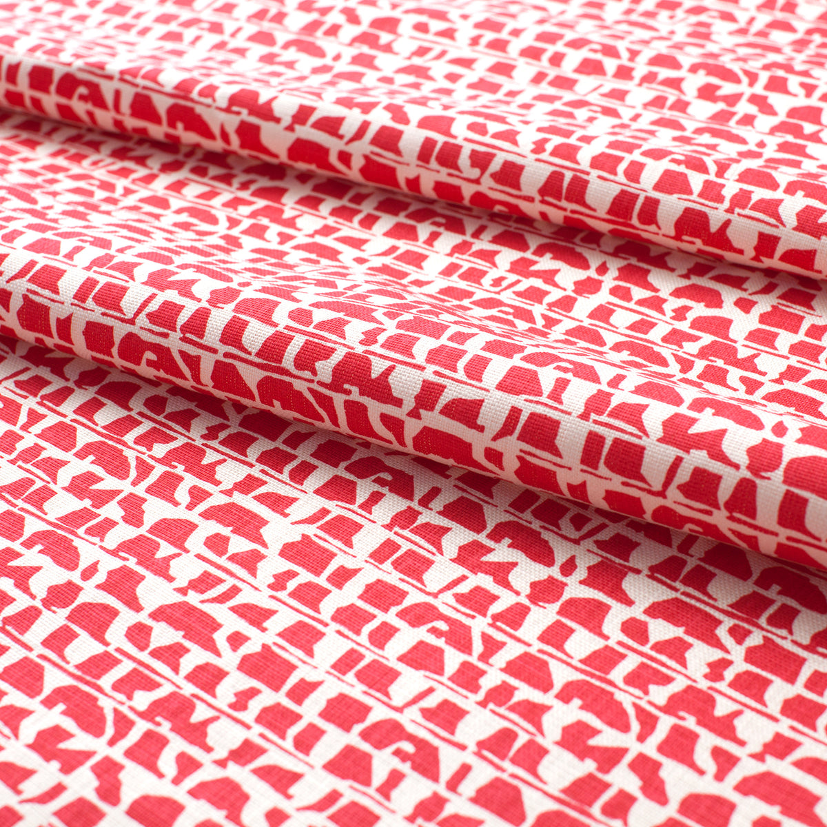 Belgian Linen - Corrugated Red