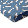 Fitted Crib Sheet - Narwhals Blue