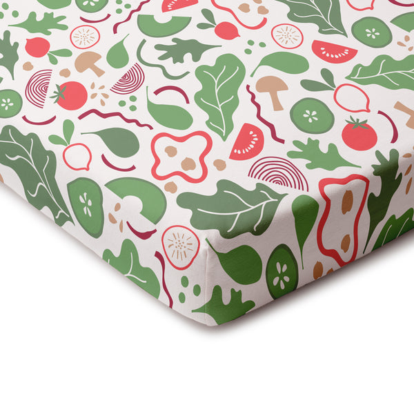 Fitted Crib Sheet - Salad Green