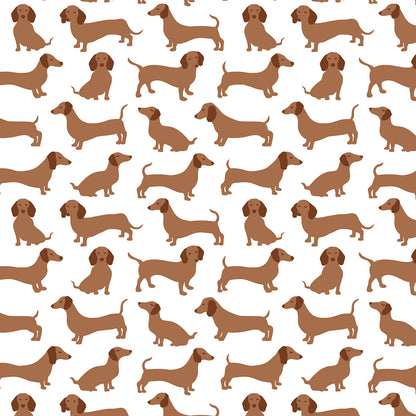 Knotted Baby Hat - Dachshunds Brown