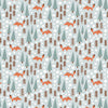 Long-Sleeve Romper - Foxes Pale Blue
