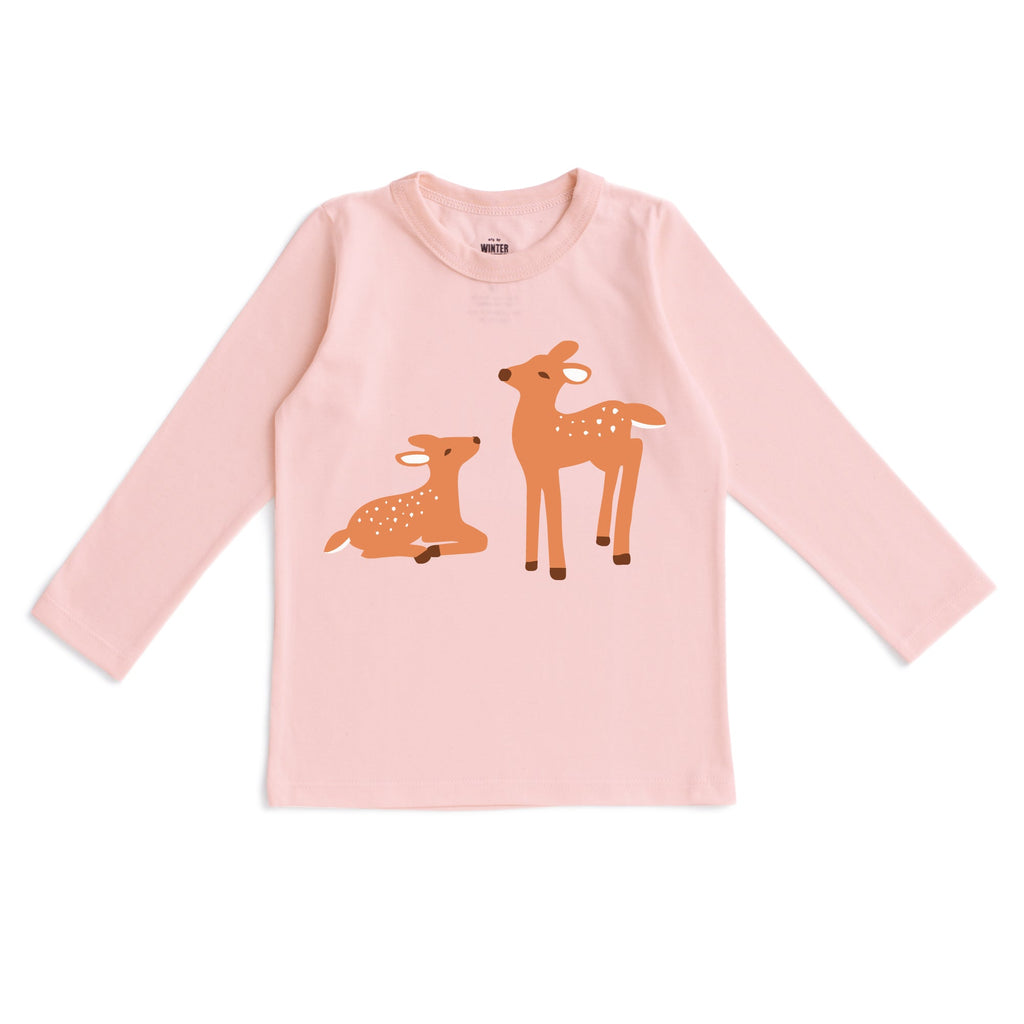 Long-Sleeve GRAPHIC Tee - Deer Pink