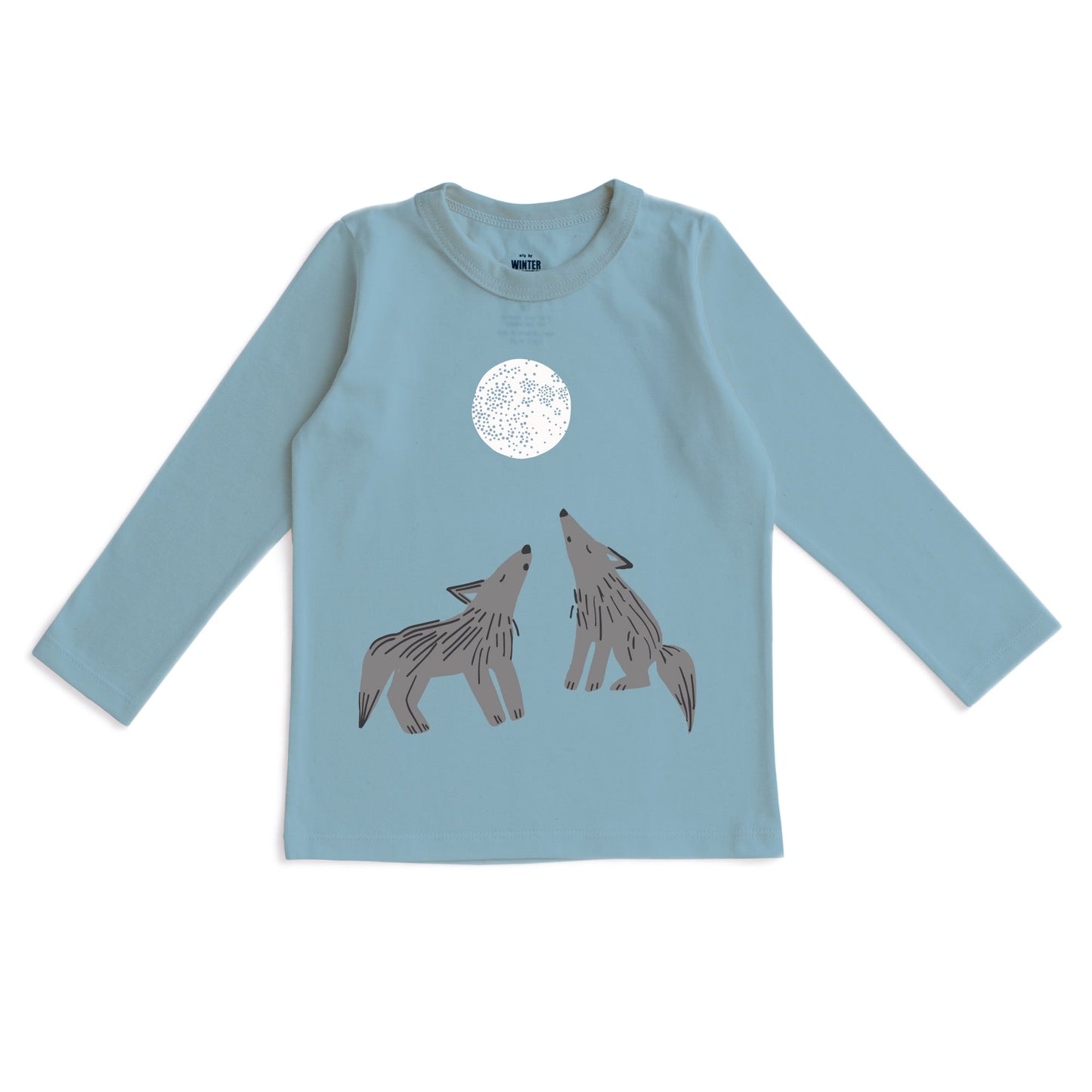 Long-Sleeve GRAPHIC Tee - Wolves Mountain Blue