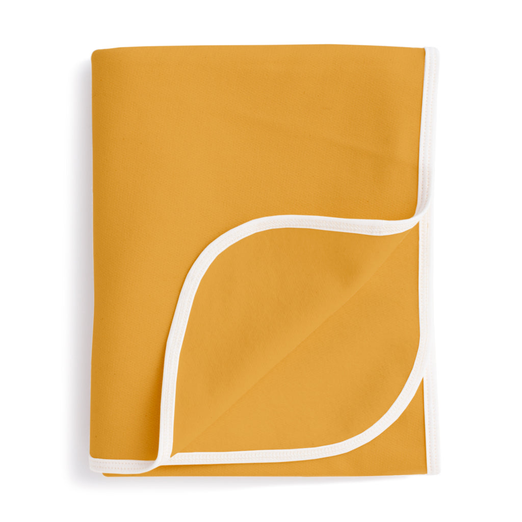 French Terry Blanket - Solid Ochre