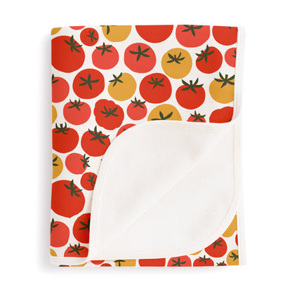 French Terry Blanket - Tomatoes Red & Yellow