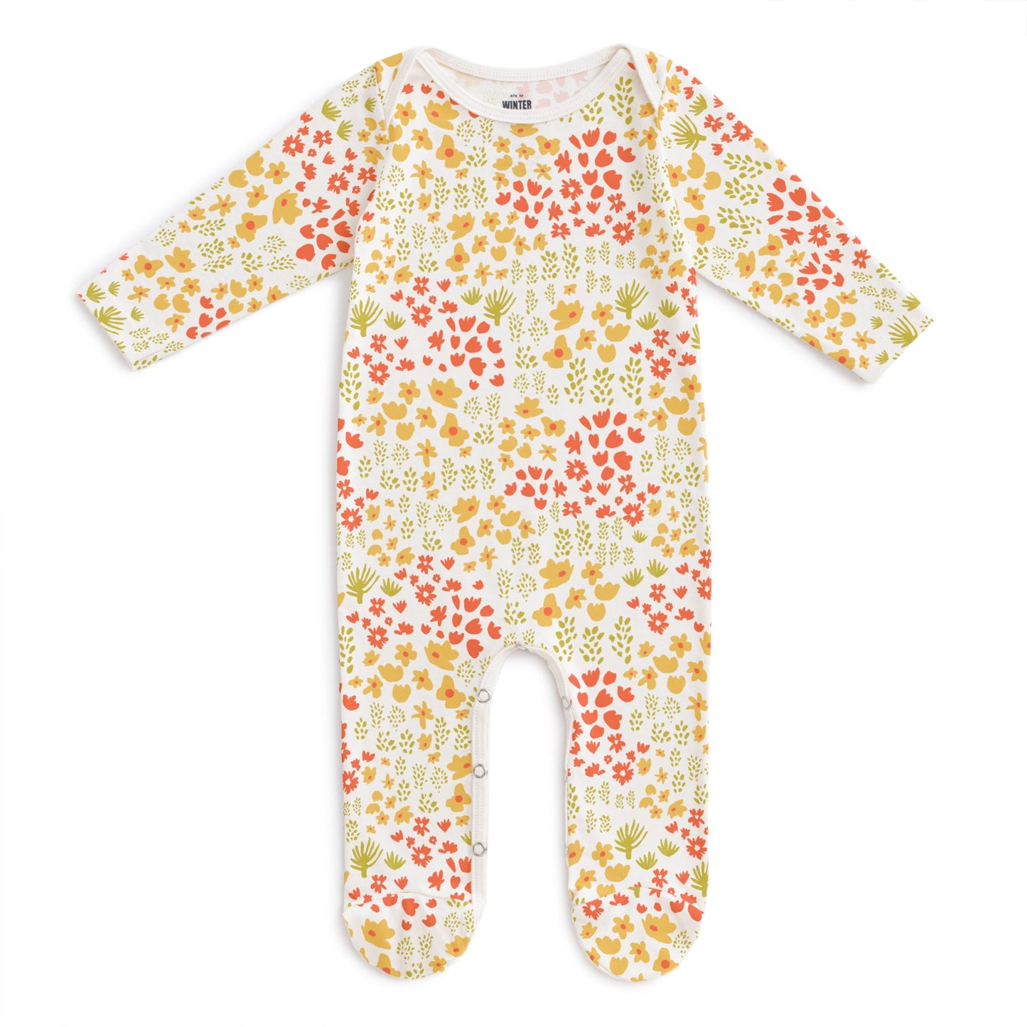 Footed Romper - Meadow Yellow, Orange & Green