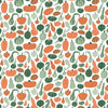 French Terry Blanket - Gourds & Pumpkins Green & Orange