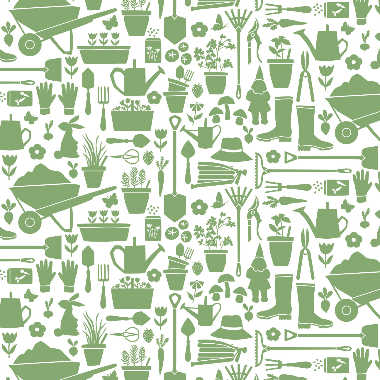 Long-Sleeve Tee - Garden Tools Green