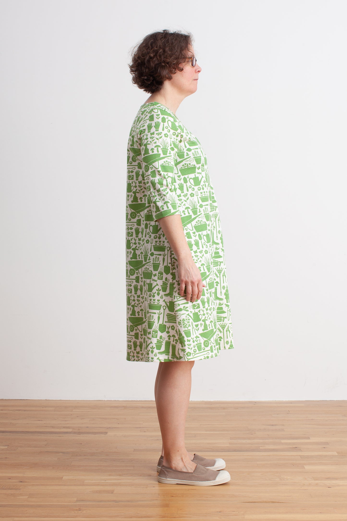 Women's Helsinki Dress - Garden Tools Green