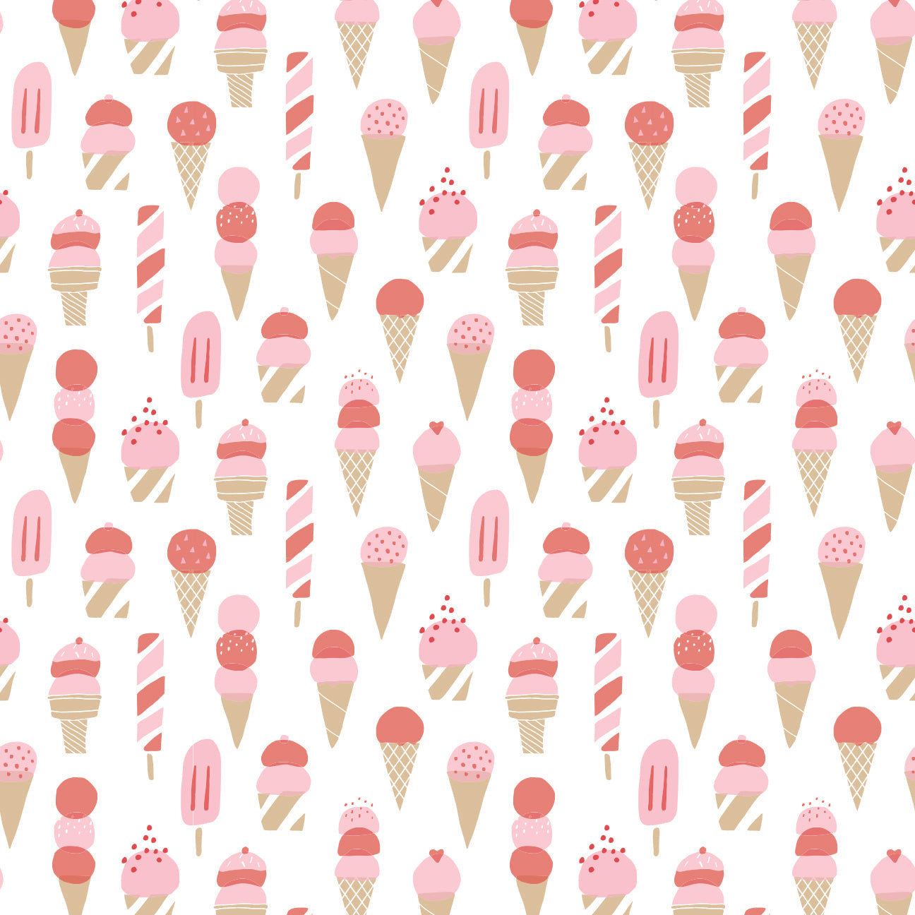 Short-Sleeve Tee - Ice Cream Red & Pink