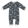 French Terry Jumpsuit - Ferns & Flowers Night Sky