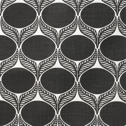Belgian Linen - June Leaf Charcoal