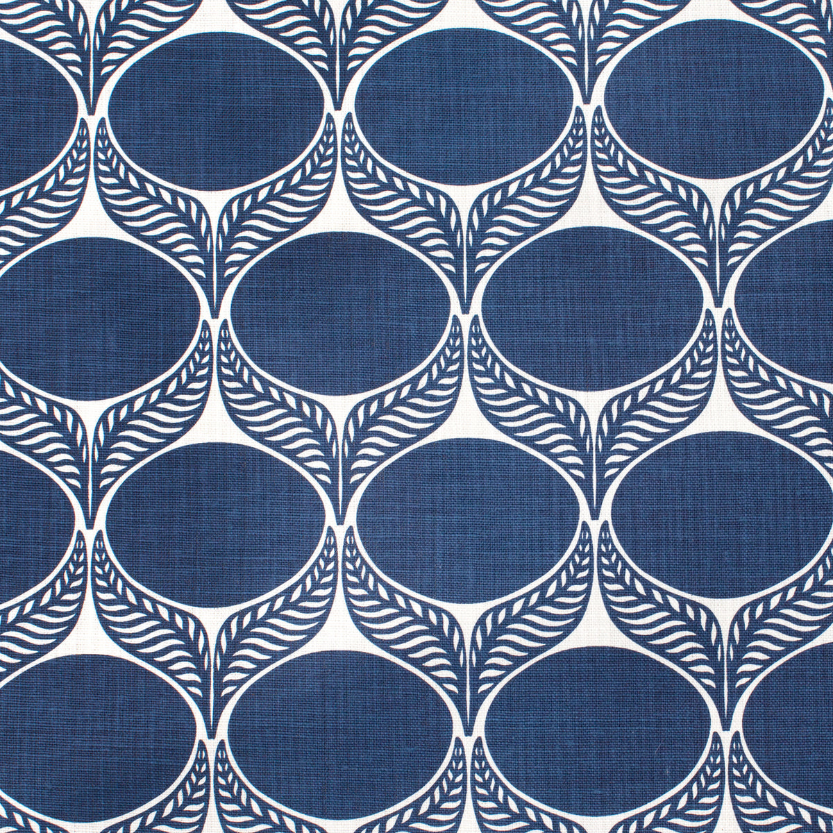 Belgian Linen Pillow Case - June Leaf Navy