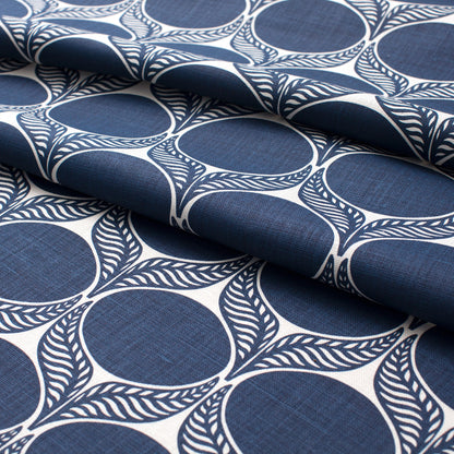 Belgian Linen Pillow Case - June Leaf Navy