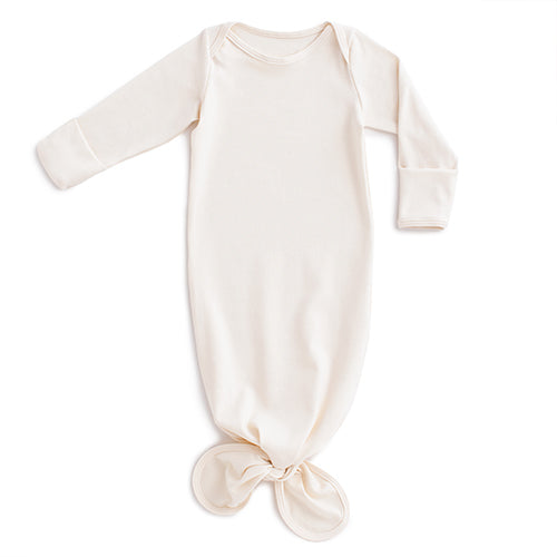 Knotted Baby Gown - Solid Natural