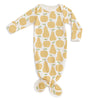 Knotted Baby Gown - Apples & Pears Yellow