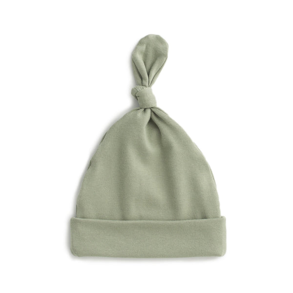 Knotted Baby Hat - Solid Sage