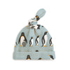 Knotted Baby Hat - Penguins Pale Blue