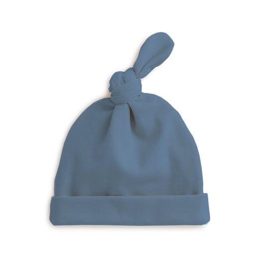 Knotted Baby Hat - Solid Lake Blue