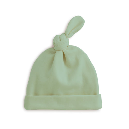 Knotted Baby Hat - Solid Meadow Green