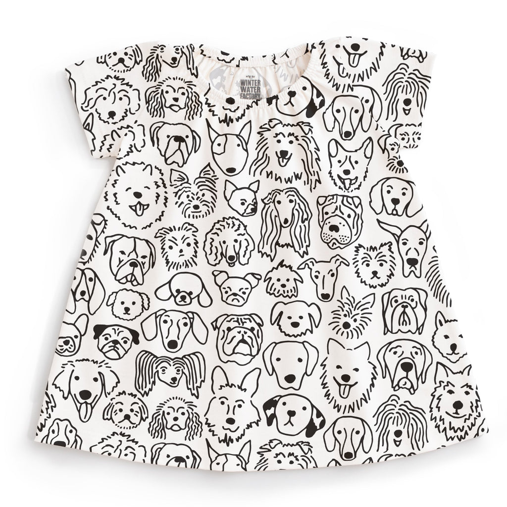 Lily Baby Dress - Dogs Black