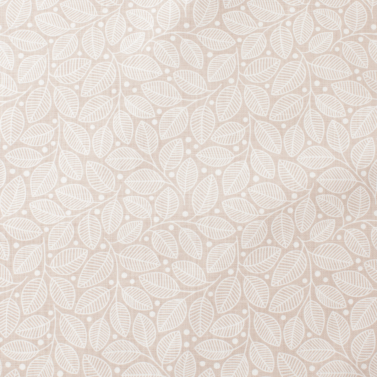 Belgian Linen - Leaves & Berries Taupe