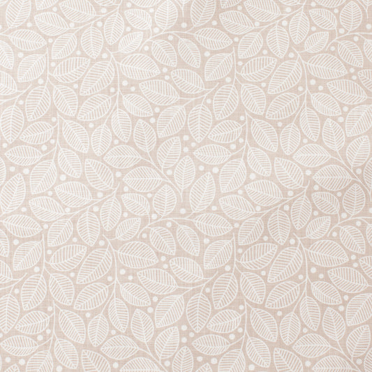 Belgian Linen - Leaves & Berries Taupe