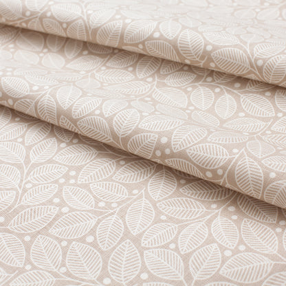 Belgian Linen - Leaves & Berries Taupe