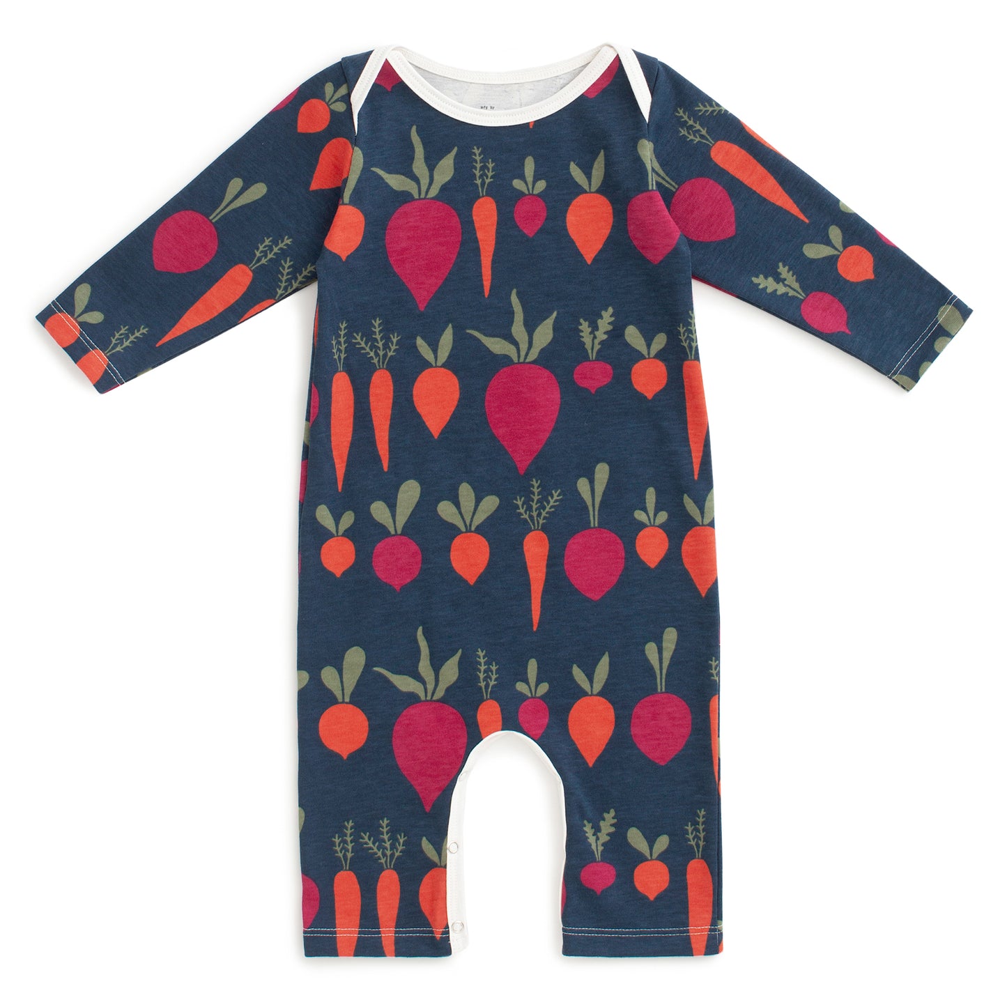 Long-Sleeve Romper - Root Vegetables Night Sky