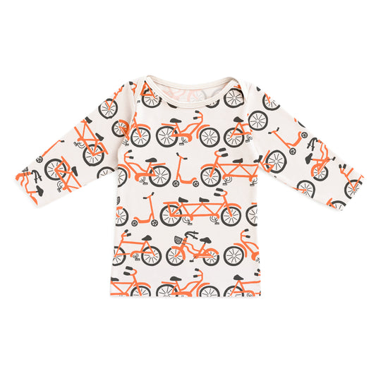Long-Sleeve Lap Tee - Bikes Orange