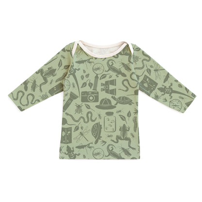 Long-Sleeve Lap Tee - Nature Explorer Sage & Forest Green