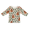 Long-Sleeve Lap Tee - Squirrels Forest Green