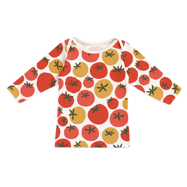 Long-Sleeve Lap Tee - Tomatoes Red & Yellow