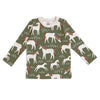 Long-Sleeve Tee - Horses Forest Green