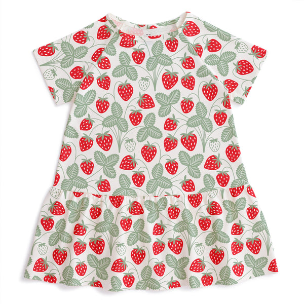Milwaukee Dress - Strawberries Red & Green