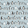 French Terry Jumpsuit - Penguins Pale Blue