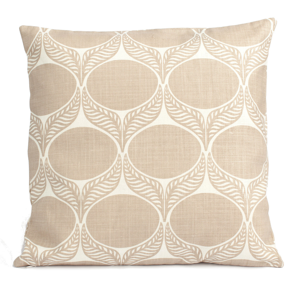 Belgian Linen Pillow Case - June Leaf Khaki