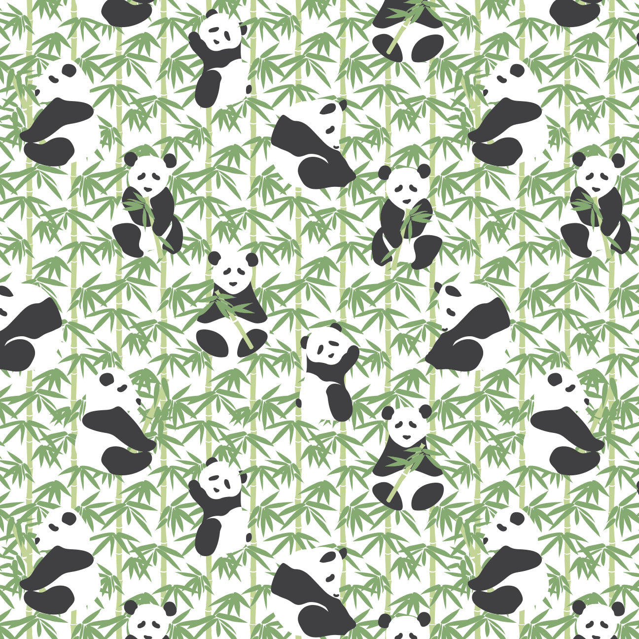 Footed Romper - Pandas Green
